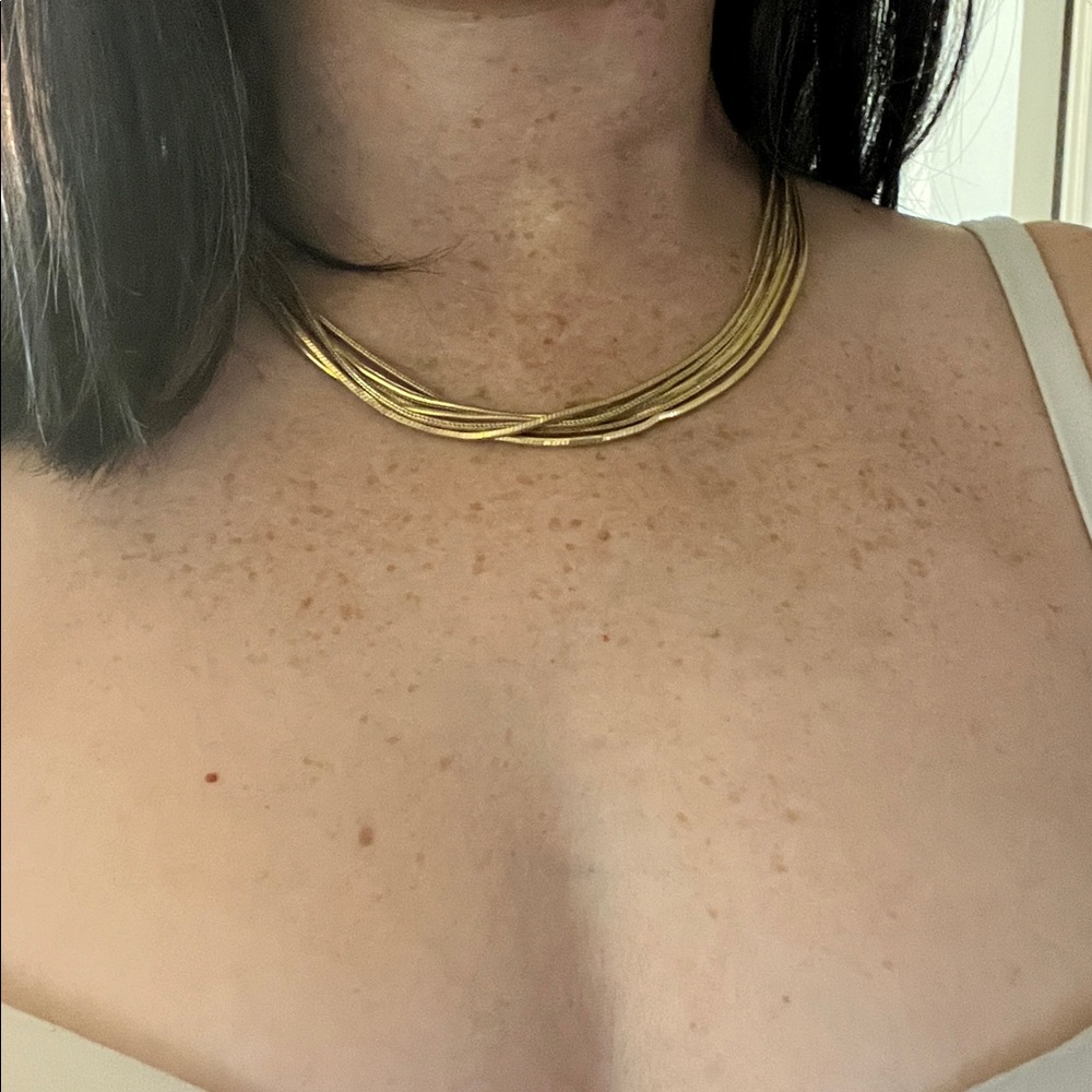 Authentic Vintage GIVENCHY Gold Multi-Chain Collar Necklace - Picture 17 of 17